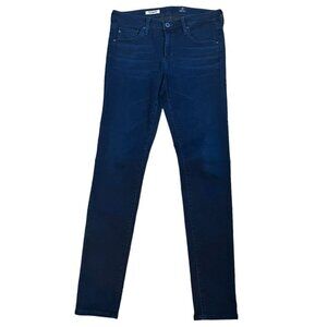 AG Womens 29 R The Legging Ankle Super Skinny Jeans Cotton Blend Dark Wash